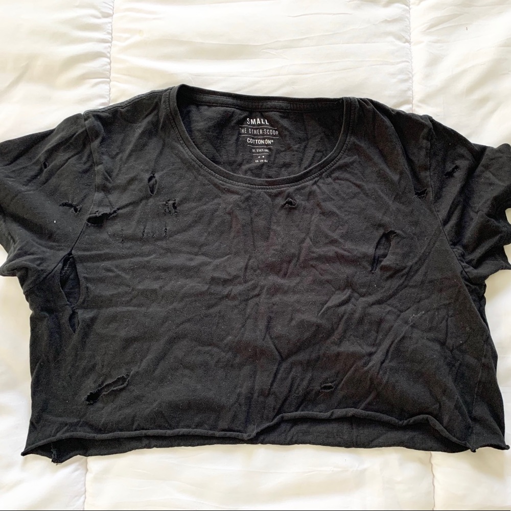 Distressed Crop Top